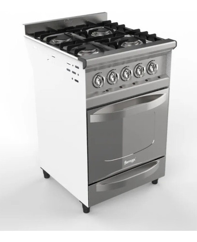 Cocina Industrial Fornax 4 Hornallas Espejada 55cm. Parrilla