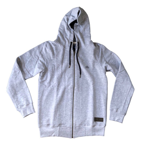 Campera Algodon Con Capucha Gris Claro Silla Argentino