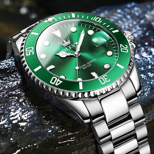 Relojes De Lujo Olevs Para Hombre Big Face De Acero Inoxidab