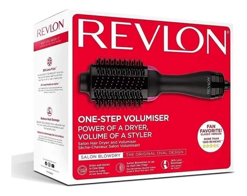 revlon - Cepillo secador de pelo en una caja, estuche rígido para secador  de pelo y voluminizador de un solo paso Revlon Original 1.0, Aviso: Esta