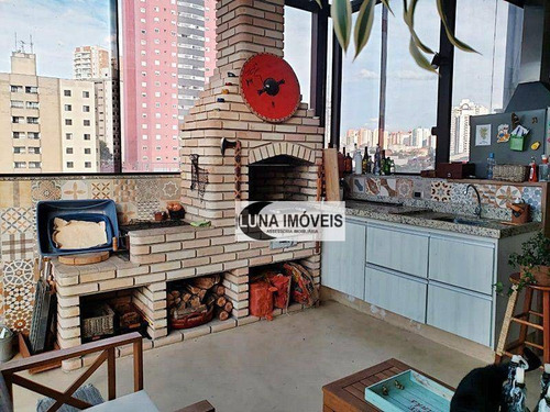 Imagem 7 de 26 de Cobertura Com 3 Dormitórios À Venda, 140 M² Por R$ 650.000,00 - Vila Valparaíso - Santo André/sp - Co0142