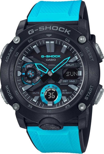 Relógio Casio G-shock Carbon Core Guard Azul Ga-2000-1a2dr