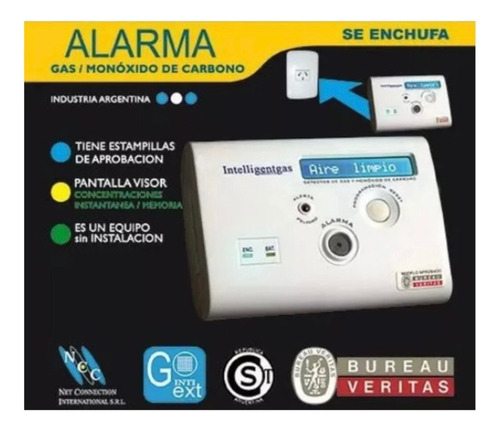 Detector Dual De Gas Y Monóxido Intelligentgas Motorhome
