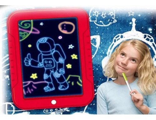 Tableta De Escritura Led Borrable Para Niños, Iluminación El