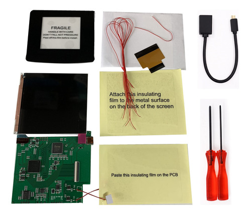 Salida Hdmi Tv Retroiluminacion Ips Lcd Kit Para Gbc V5