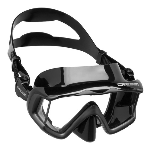 Visor Mascara Cressi Liberty Triside 3 Ventanas Buceo Negro