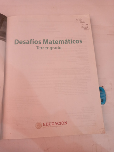 Desafíos Matemáticas Tercer Grado (Usado)