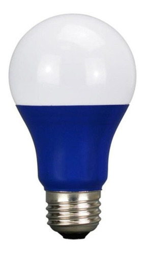 Lampara Led 9w Interelec A19 Colores Decorativa E27 C Color de la luz Azul