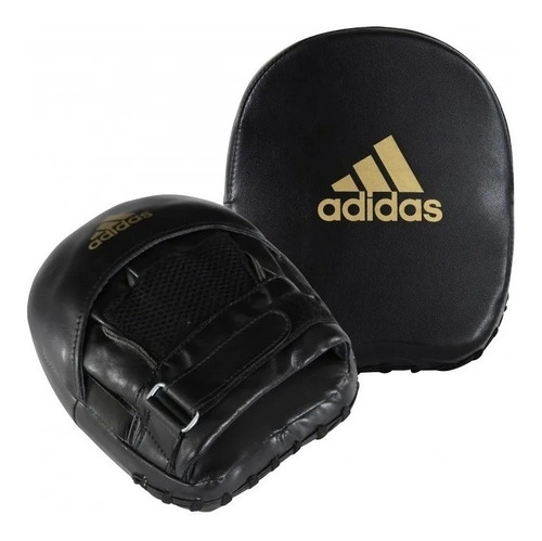 Mini Guantes Foco Boxeo adidas Curvos Focos Manoplas Mitts Color Negro/dorado