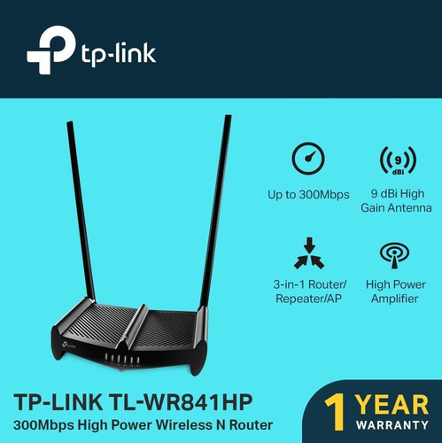 Router TP-Link TL-WR841HP negro 110V/220V