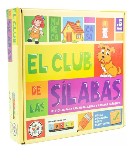 Juego De Mesa Infantil Didáctico "El Club De Las Sílabas" Barco de Papel Para Aprender A Escribir