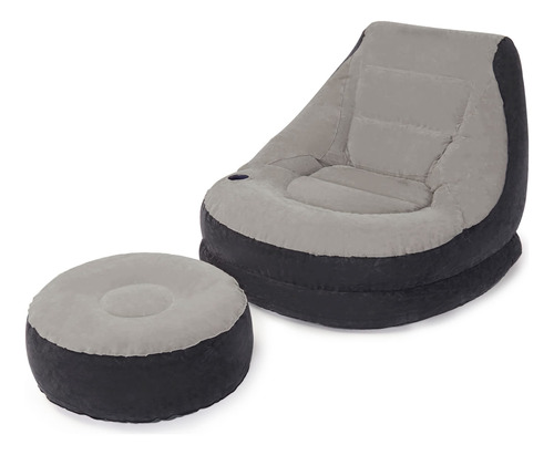 Sillón Inflable Intex Con Otomana Ultra Lounge De Lujo