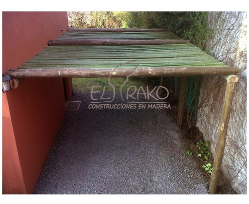 Pergola/galerías De Postes Impregnados Y Cañas.instalada,m2
