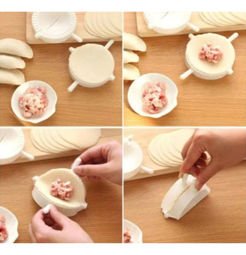 Pack 3 Moldes De Mini Empanadas Prensa De Masa 3 Tamaños Color Blanco
