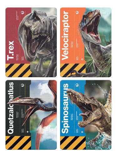 Rompecabezas 4 En 1 Jurassic World Rebirth 60 Pzs C/u