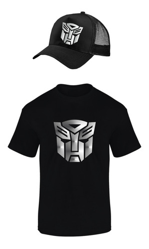 Combo Camiseta Y Gorra Transformers Niños Y Adultos