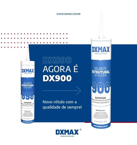 Imagem 3 de 4 de Silicone Estrutural Dx900 - 5uni - 300ml/410g