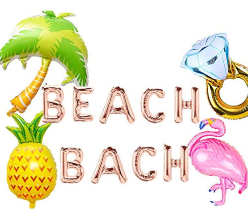 Juego 5 Globos De Playa Para Fiesta Despedida Soltera Novia Multicolor Despedida De Soltera