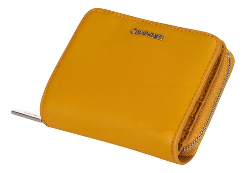 Cartera Calvin Klein Liso Con Logo Para Mujer Color Amarillo
