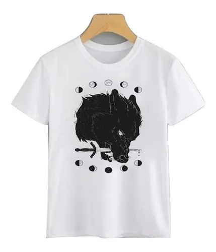 Polera Lobo Lunas Fases Unisex Hombre Mujer