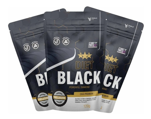 3 Chá Diet Black Powerful Diamond Original
