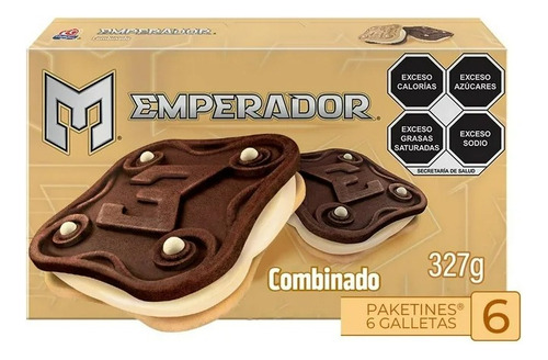 2 Pza Galletas Gamesa Emperador Tipo Sánwich Combinado 327 G