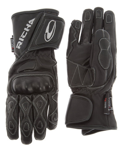 Guante Para Moto Richa Waterproof Racing Lady Black Talla Dxs