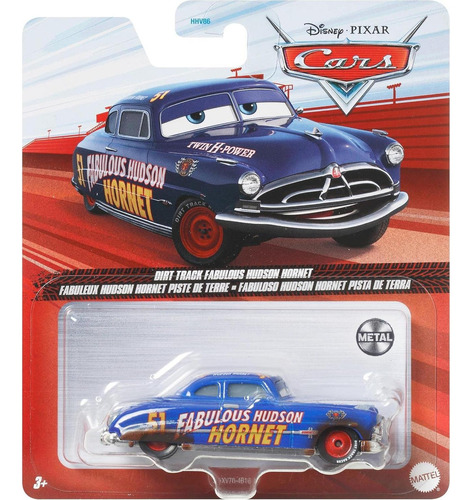 Vehículo De Metal Fundido Mattel Hudson Hornet Cars 3 1:55