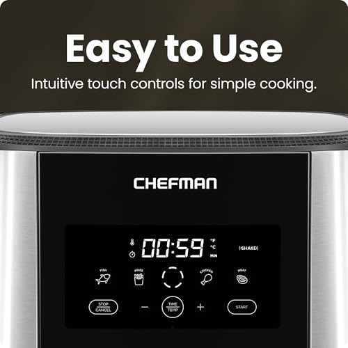 Freidora De Aire Chefman Turbofry, Capacidad Xl De 8 Cuartos