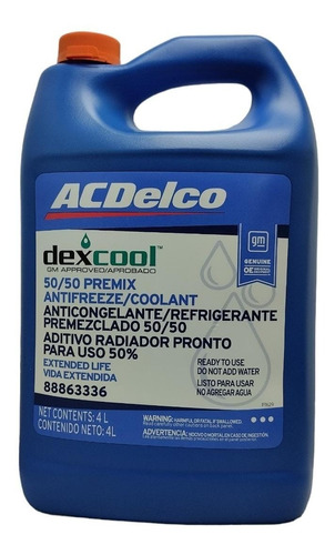 Refrigerante Naranja Acdelco Original 4 Litros Dex-cool