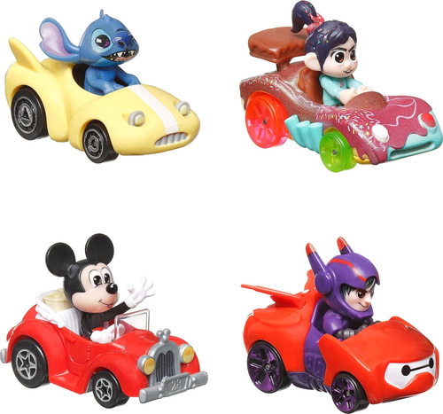 Set De Automóviles Hot Wheels Diseño De Walt Disney, 4pcs