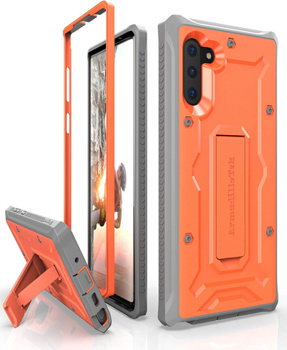 Funda Para Galaxy Note 10 Armadillo Tek Kickstand Orange