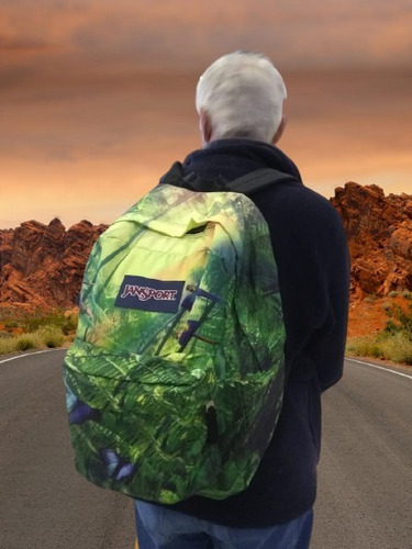 Mochila Jansport High Stakes Leisure Travel Adventure Nature estampada en color con diseño de tela estampado