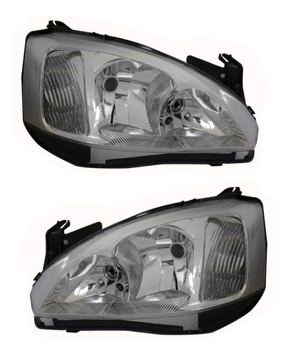 Par Faros F/cromo C/rayado Corsa 2003 2004 2005 2006