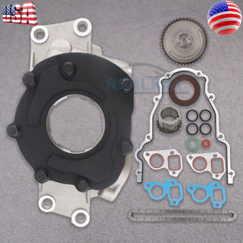 Timing Cover Gasket Chain Kit & Oil Pump For 2005 Cadill Oam