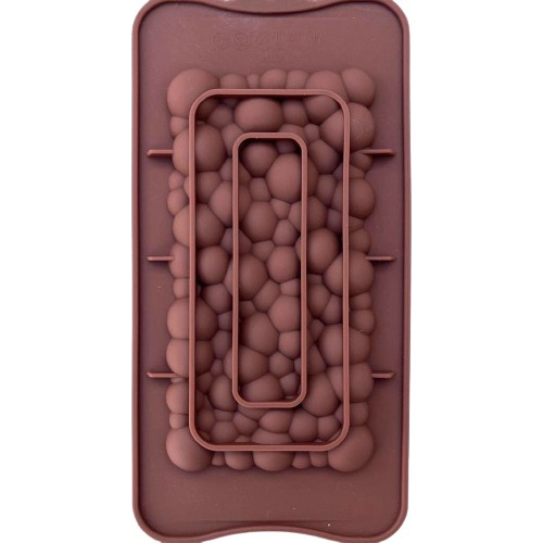 Molde Silicona Tableta Chocolate Aireada Burbuja