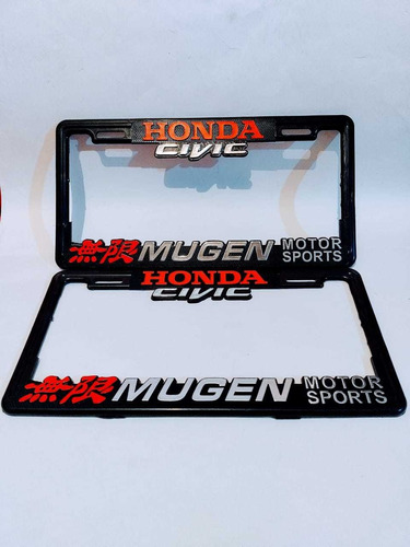 Par Porta Placas Honda Civic Mugen