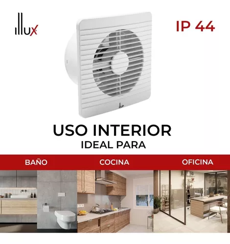 Extractor de aire Illux 6 silencioso, antirretorno, VT-1906.B   Ventiladores de baño, Diseño de baños modernos, Diseño de baños