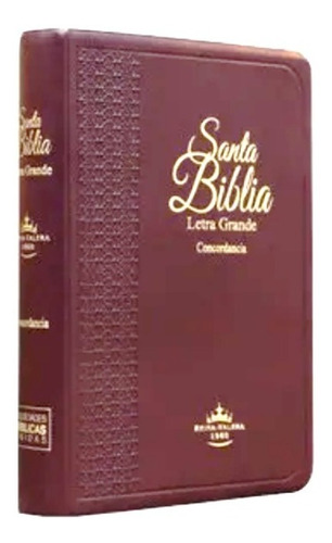 Biblia Rvr 1960 Letra Grande Vinil Vino- Concordancia