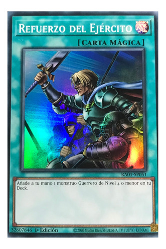 Refuerzo Del Ejército Súper Rare Yu-gi-oh! Original Konami