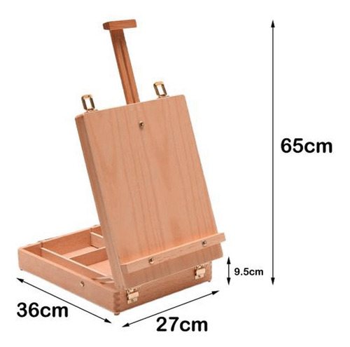 Caballete De Dibujo De Escritorio Con Caja De Caballete De