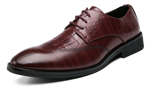 Zapatos De Cuero Brogue Para Hombre