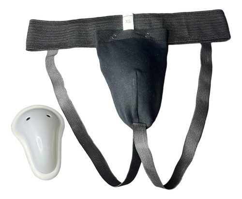 1 Protector De Ingle Para Taekwondo, Copa Protectora Negro