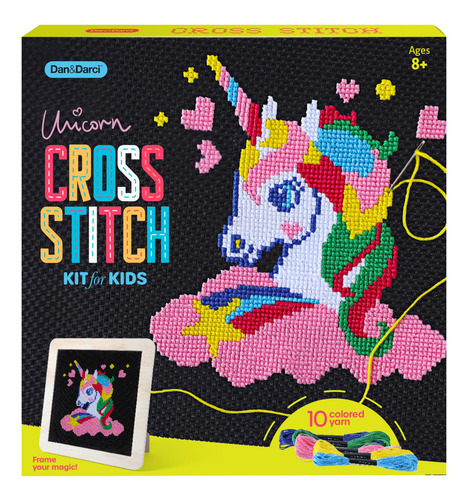 Kit De Ponto Cruz Dan & Darci Unicorn Para Meninas De 8 A 12