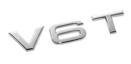 Logo V6t Emblema V6 T Para Audi 8.1x1.8cm Metálico