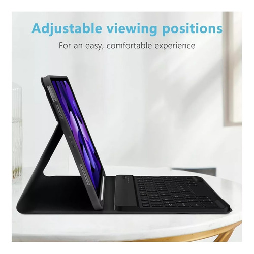 Funda Con Teclado Negro Para iPad Air 4ta/5ta 10.9 Español