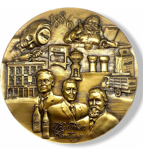 Wow Medalla De Bronce 100 Años De Coca Cola Medallic Art Co (Usado)