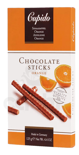 Chocolate Sticks Naranja Cupido 125gr Bélgica