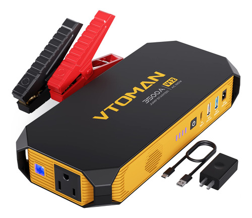 Vtoman V12 Jump Starter Caja Arranque Coche 3500 Cargador Ca