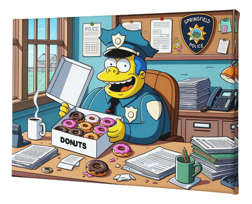 Cuadro Comisaría De Springfield Simpson 50 X 60